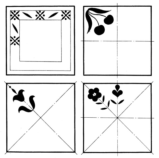 Рис. 55, а. Дети составляют эскизы узоров для квадратов выбранного размера